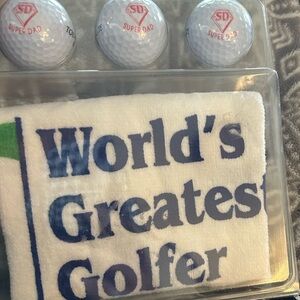 Top Flite XL Super Dad Golf Balls, Towel Worlds Greatest Golfer Father’s Day